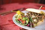 Lamb ciabatta from the Tin Angel Cafe