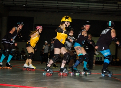 Through Broken Glass and Crushed Throats: The Derby Girls Go At It