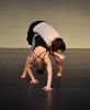 Kat Martinez and Sarah Franco performing <i>The Fence</i>, an improvisational piece by the Movement Forum. Kat Martinez represented vanilla and Sarah represented chocolate as they danced out the different sides of the debate: chocolate versus vanilla ice cream. Photo: Robin Sessions