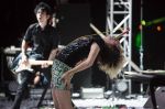 Karen O at FYF Fest. Photo: Tod Seelie