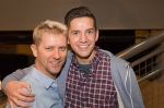 "Gay Mayor" of Salt Lake Troy Williams and boyfriend Josh Lee on their way up to the second floor to mingle. Photo: Logan Sorenson LmSorenson.net