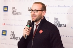 Human Rights Campaign Director Chad Griffin giving an introduction to attorney's David Boies and Ted Olson and film directors Ryan White and Ben Cotner. Photo: Logan Sorenson / LmSorenson.Net