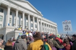 The crowd was so big, everyone was shoulder to shoulder to hear the many speakers and messages all around the front of the State Capitol steps. Photo: Garrett Allen Photography