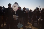 Creative citizens made displays of anything from posters, stickers and balloons to a giant owl with a gas mask on. Photo: Garrett Allen Photography