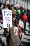 Political jokes were a common theme for signs made by many rally attendees. Photo: Garrett Allen Photography