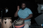 Weedie Braimah with flying hands adding in percussion.Photo: Martín S Rivero