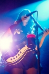 Bethany Cosentino from Best Coast is lit up by variety of colorful lights at the beginning of the night. Photo: Talyn Sherer