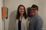 Kim and Lauren begin a lap around the gallery. Lauren imagines that the butterflies are almost moving. “They’re ready to take flight,” she said. “It’s so 3D. It takes you into the story from childhood through growing up.” Photo: John Barkiple