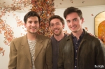 Mestizo Gallery director and curator Renato Olmedo González stands with Spencer Cannon and Kyle Davis. Photo: John Barkiple