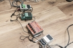 Pedals of choice for Sam Burton of The circulars. Photo: Martín Rivero
