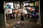 Local artists of all kinds had self-made displays, such as Rever Bound’s display pictured here, which shows the duo’s bondage art.  Photo: Garrett Allen