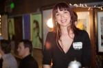 Stephanie Hillman standing in front of her booth of amazing designs.  Photo: Garrett Allen