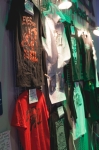 Eyes Set to Kill and the other bands had merch booths with creatively designed shirts, sweatshirts, and CDs for sale. Photo: Garrett Allen