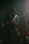 Guitarist Cisko of Eyes Set to Kill is concentrated as he plays a blazing riff.  Photo: Garrett Allen