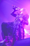 Singer Christina Scabbia of Lacuna Coil pours her soul into her vocal performance. Photo: Garrett Allen