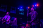 (L-R) Jon Snodgrass of Drag the River is joined by Versus the World singer Donald Spence. Photo: Talyn Sherer