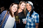 Hillary, Jaime and Veronica pose for a picture right before The Sounds' set. Photo: Gilbert Cisneros