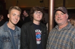 Matthew Waldron, Jim Waldron III and Jim Waldron II at the front of the stage, enjoying the entire show and waiting for Crash Kings to blow them away. Photo by: Logan Sorenson / LMSorenson.net