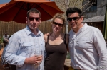(L – R) Mr. Big Montgomery, Hayley “Skinny Legs” Garbett and Scott Hinton showed up at 10:15 a.m., but that was way too early. When they came back later, the Bunny Hop was hoppin’. Photo by John Barkiple.