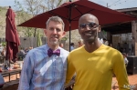 Matt and Casey sport classic spring fashion choices for the Bunny Hop. Photo by John Barkiple.
