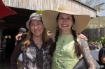 Marsha and Angela keep the springtime sun at bay with fantastic hats. The Garage and SLUG Magazine sponsored Jesse Walker’s Bunny Hop fundraiser. Photo by John Barkiple.