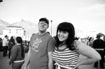 Jared Price and Allysa Roth arrived early to enjoy the opening bands. Photo: Gilbert Cisneros