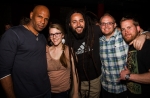 (L-R) Kevin and Jessica Tenny pose for a photo with Jan "Mailevai" Van der Beek of Natural Roots, Johnny Boy Hawkins and AJ Maudsley. Photo: Talyn Sherer