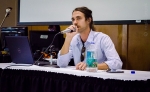 John Schwarz giving a lecture on "Developing With Oculus Rift". Photo: Matt Brunk (unlifephotography.com)