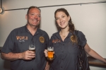 (L-R) John McCormick and Abby Roberts, of Wasatch and Squatters, get their hands on a glass of beer while discussing the exciting new creation that is Rye. Photo: Talyn Sherer
