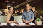 (L-R) Sarah DeGraw and Drew Thompson stand ready to greet Rye's guests. Photo: Talyn Sherer