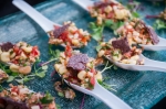Del Mar Al Lago gives us the Choritos Rellenos, which are fresh seafood stuffed mussels. Photo: Talyn Sherer