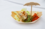The chicken trio from Copper Bowl features malai chicken, haryali chicken and tikka chicken marinated in yogurt, mint and cilantro sauces. Photo: Talyn Sherer