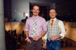 (L-R) Mike and Thomas Cook get their picture taken as they walk over to the Red Rock table to grab a sample of their 20th Anniversary Red Ale. Photo: Talyn Sherer