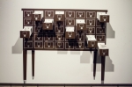 The two dimensional / three dimensional furniture piece sits in the back of the museum. Photo: Talyn Sherer