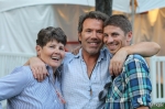 Tracie, David and Steve enjoyed the outdoor setting for the 2014 Pride opening reception. “Marriage equality will become the law. It will affect lives and improve our sense of community,” David said. Photo by John Barkiple.
