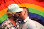 Adam and Jordan love Pride. “And we’re gay,” Adam said. Photo by John Barkiple.