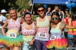 Natalie, Angelina, Zoë and Pia brightly proclaim their love for all things rainbow, and they’re proud to run for marriage equality and equal rights. Photo by John Barkiple.