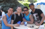 Marcel, Clif, Anthony and Shawn came out to Pride at Clif’s invitation. Clif likes to say he “brought ‘em out!” Thanks to the repeal of the “Don’t Ask, Don’t Tell” policy, Clif’s boys are free to serve with Pride. Photo by John Barkiple.