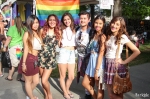 Diana, Kali, Tina, Issac, Issa and Laura wander from booth to booth at Utah Pride. Photo by John Barkiple.