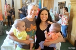 Colleen and Candice join their twins Lydia Marie and Scarlet Ann at the Mayor’s Red Vest Reception in the City Building. Colleen mentioned that the mayor was “super supportive from the word ‘go.'” They were first married in California in 2008 in advance of Prop. 8. Photo by John Barkiple.