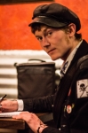 SLUG's Nick Kuzmack writing up the show. Photo: Chris Gariety