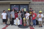 Summer of Death little buddies line up with their pizza and prizes for a quick photo at the end of the contest. Photo: Robin Sessions