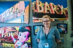Artist Stephanie Swift big smile at the 2014 Utah Arts Festival. Photo: Martin S Rivero