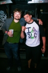 Phillip Shaughnessy and Charlie Padilla, winner of a recent SLUG Magazine contest, pose for a quick picture. Both are very familiar with the bands and have known many of the musicians from before they made up the bands playing that night. Photo: Garrett Allen