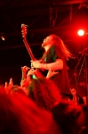 Spenny Relyea knocks out solo after solo, the crowd urging him on. Photo: Garrett Allen