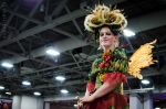 Hope, one of the FantasyCon's magnificent stilt-walkers, stands watch over the con-goers. Photo: Matt Brunk