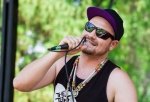 Drew Freestyle I from Tribe of I gets down on the mic, kicking off the first day of the Reggae Rise Up Festival. Photo: Talyn Sherer
