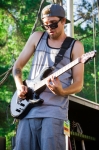 Through the Roots guitarist Scott Goldberg focuses on every note. Photo: Talyn Sherer