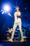 Matisyahu gets praised by the fans as the lighting for the opening part of his set gives off a nice cool tone. Photo: Talyn Sherer