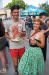 Nick Niehart and friend get a last-minute drink and plate of the amazing food provided by some amazing sponsors. Photo: Garrett Allen